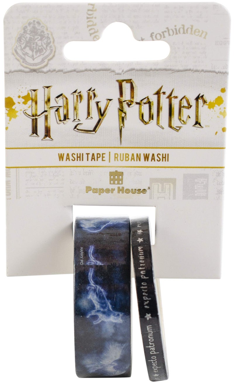 Paper House Productions Harry Potter Expecto Patronum Set of 2 Foil Accent Washi Tape Rolls for Scrapbooking and Crafts
